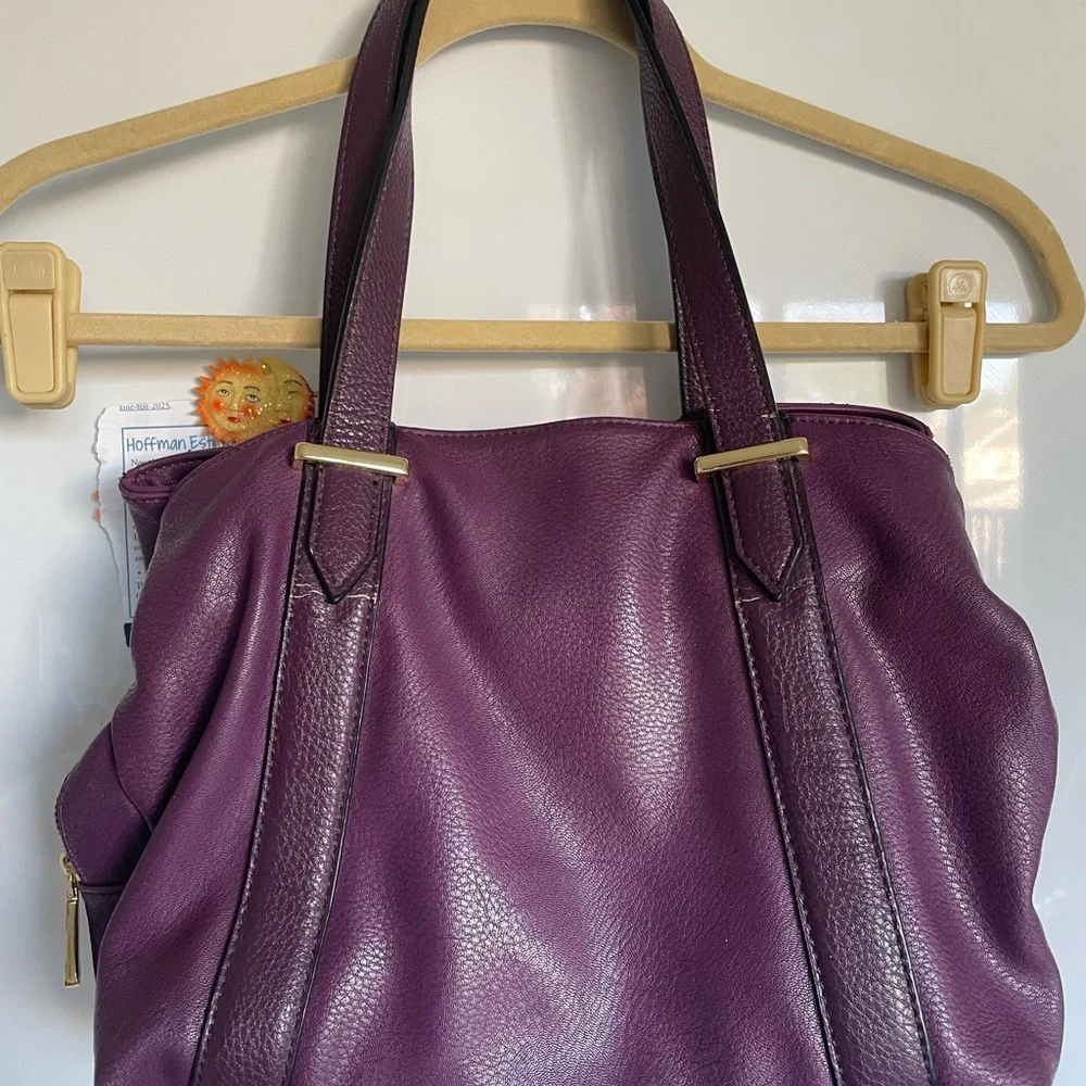 Charming Charlie handbag purse Plum Satchel Bag